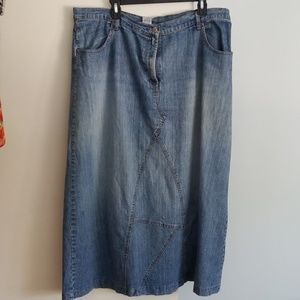 Long Jean Skirt 18 triangle 7 design